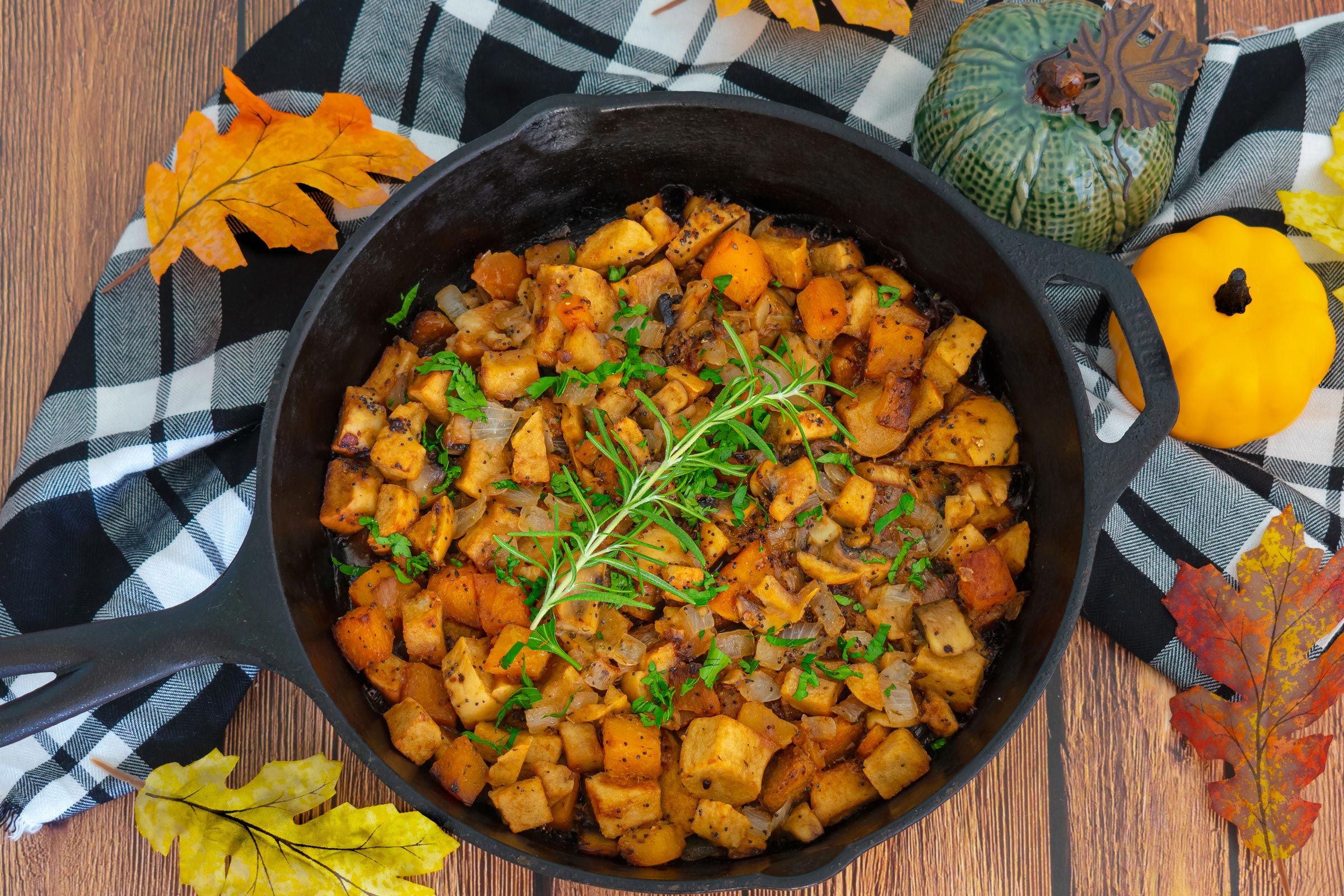 Gluten Free Thanksgiving Stuffing With Mushrooms &amp; ButterNut Squash

        | The Greater Knead