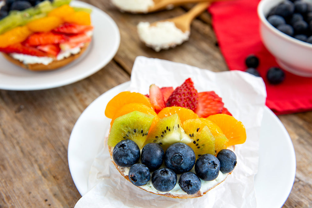 Fruit Rainbow Bagels