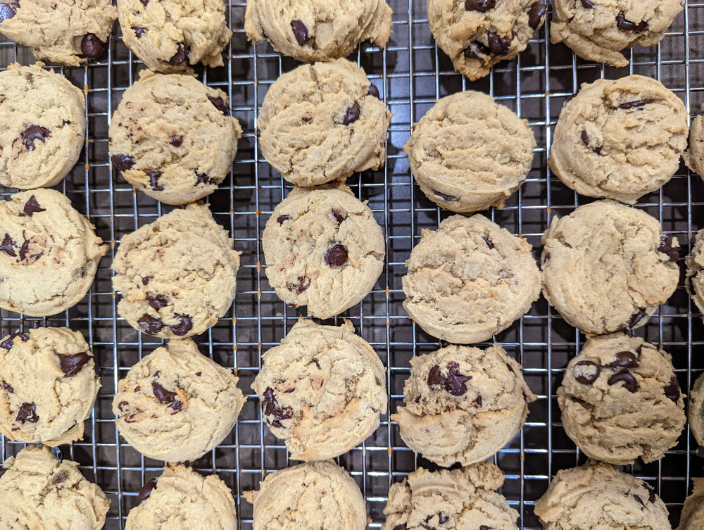 Gluten Free Banana Nut Butter Chocolate Chip Cookies