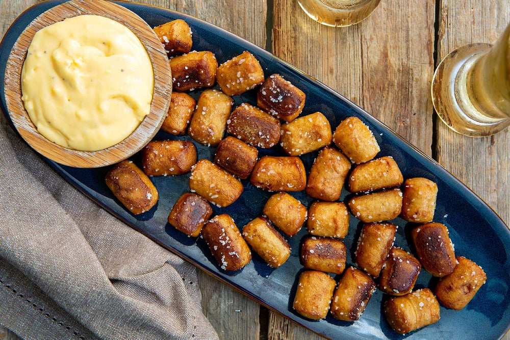 Gluten-Free Pretzel Nuggets and Cheese Sauce