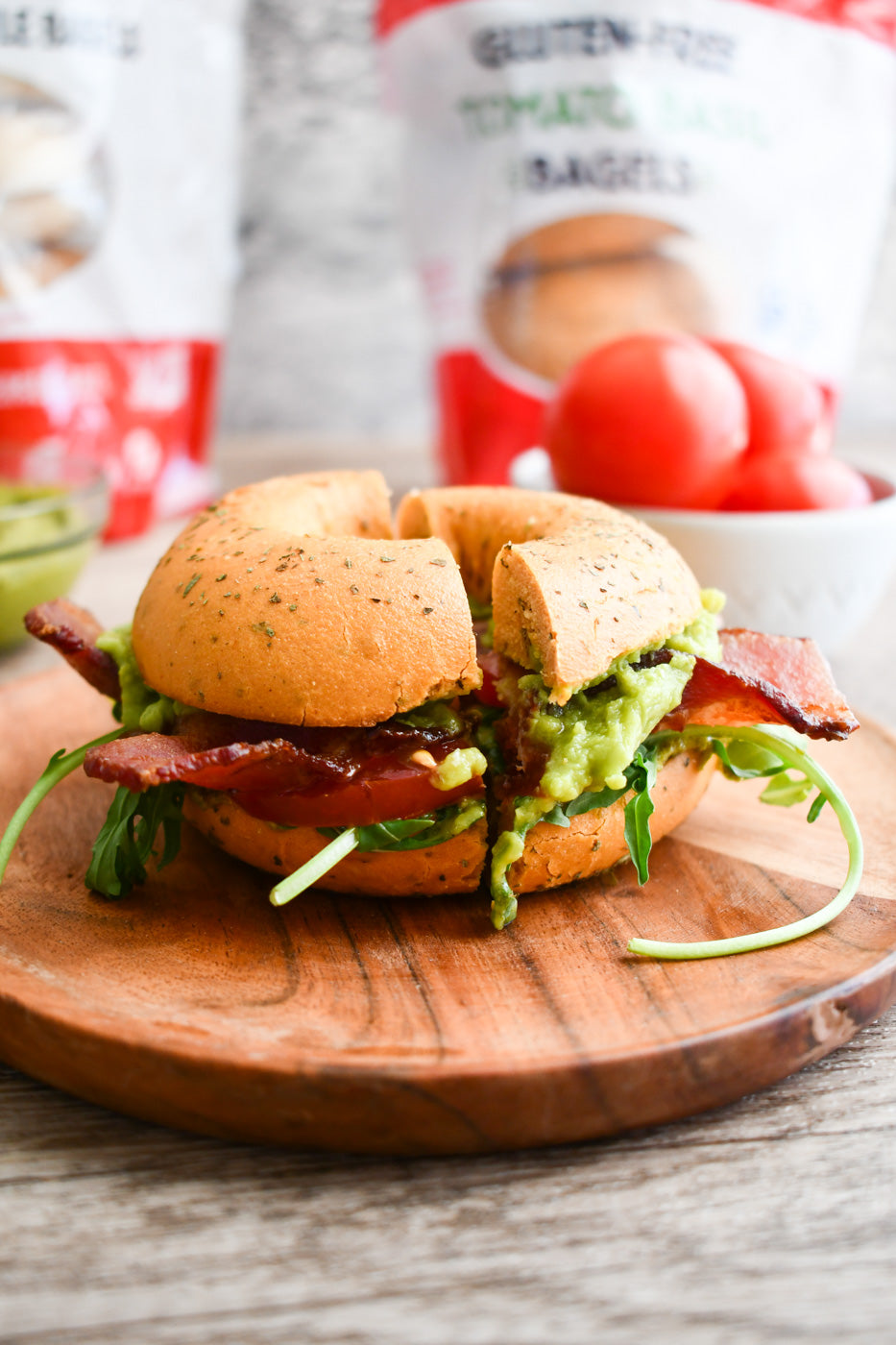 Easy Gluten Free BLTA Bagel Sandwich