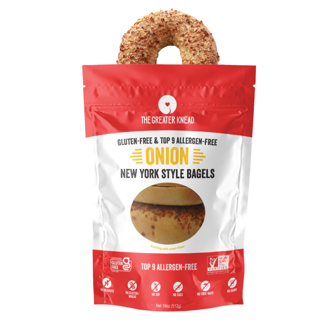 Onion　Bagels　Gluten　Greater　Knead　Free　The
